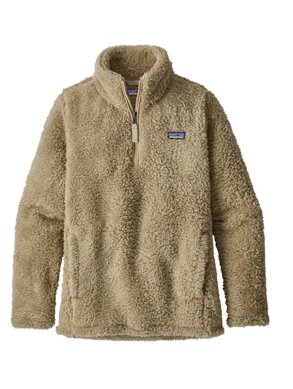 Patagonia Los Gatos 1/4 Zip Fleece Youth XL 14 El Cap Khaki Sherpa Pullover